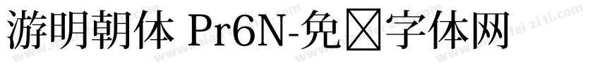 游明朝体 Pr6N字体转换